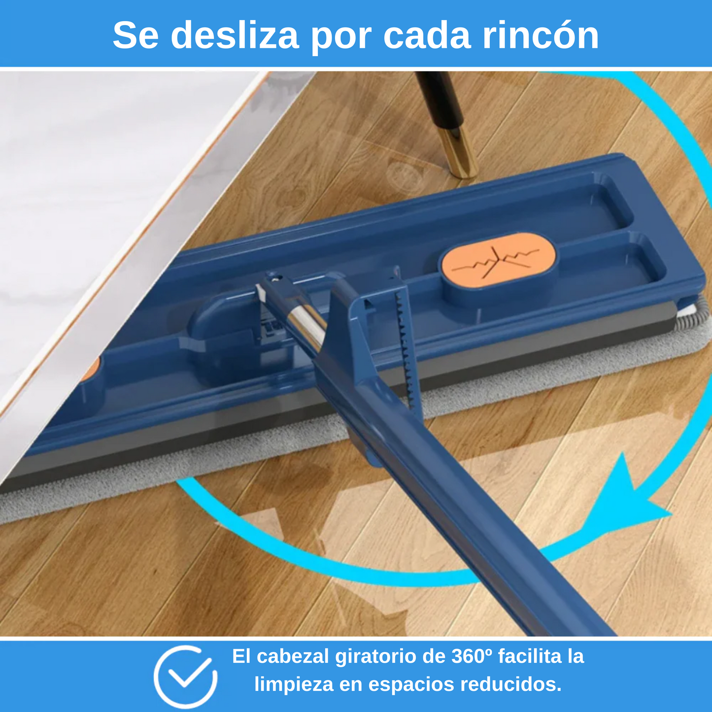 FlexiCan™ 360: fregona giratoria con cubo centrifugador manos libres