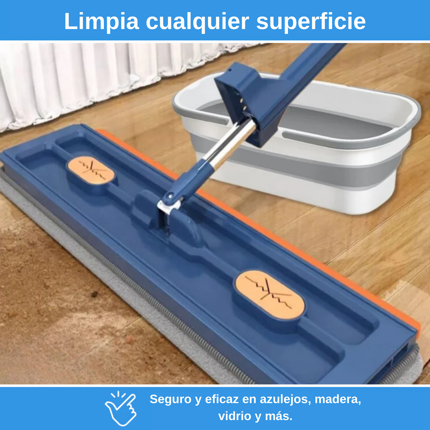 FlexiCan™ 360: fregona giratoria con cubo centrifugador manos libres